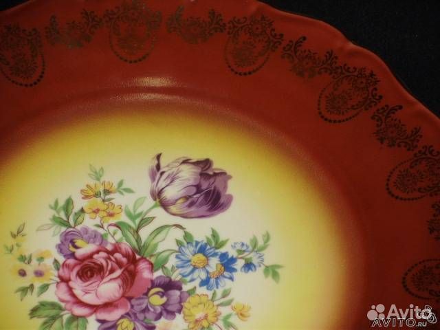 Блюдо Мейсенский цветок Чехословакия