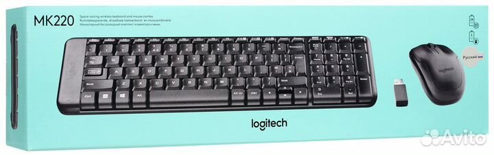 Беспроводная клавиатура и мышка Logitech MK220