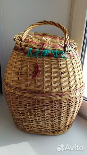 Корзины плетеные из лозы соломы СССР