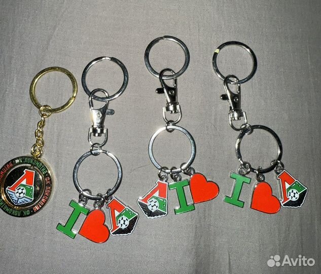 Брелки фк Локомотив 4шт, новые