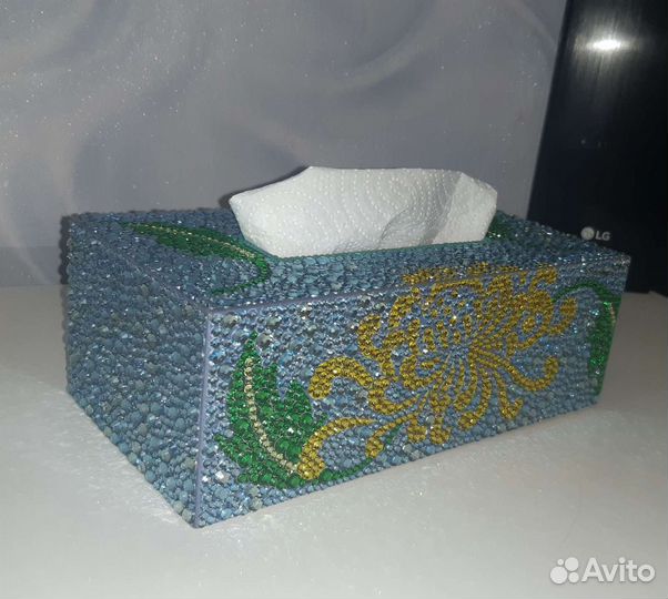 Салфетница интерьерная с алмазной вышивкой