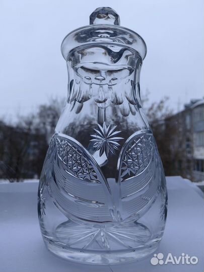 Хрустальный графин с крышкой. СССР