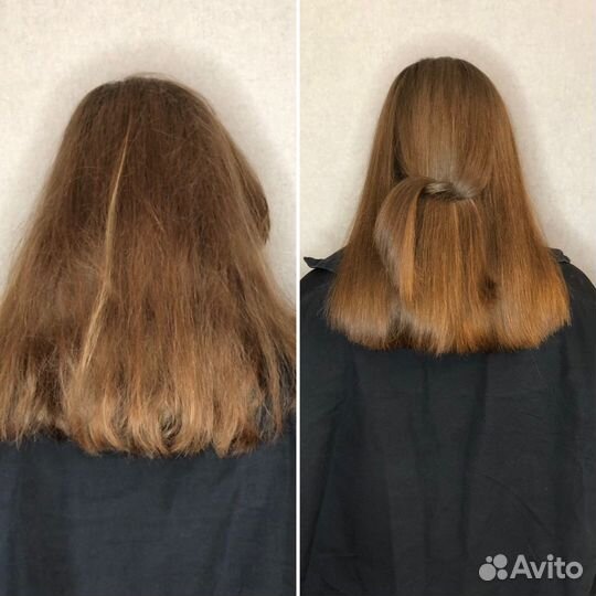 Кератиновое выпрямление волос