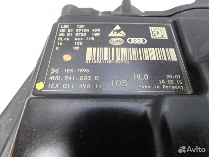 Фара левая Audi A8/S8