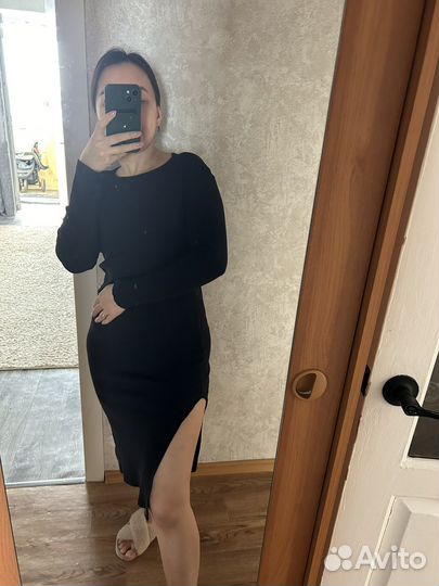 Платье трикотажное женское лапша