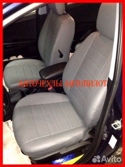 Чехлы Автопилот Kia Ceed 1 из экокожи серые Класси