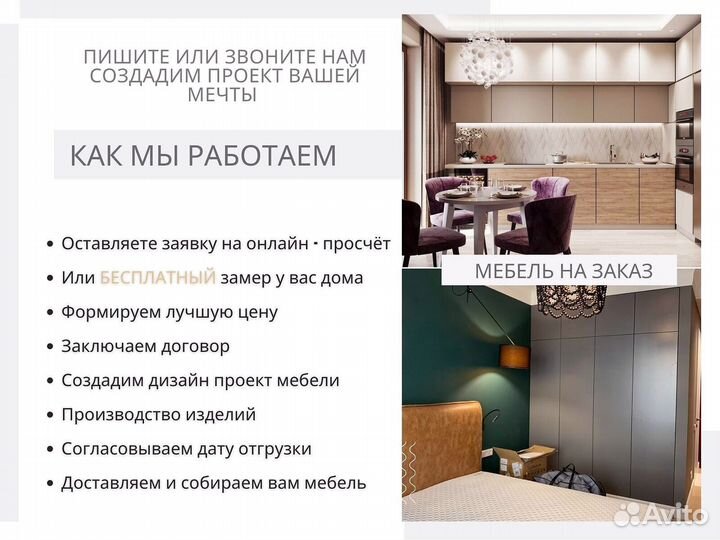 Современная кухня на заказ мдф фасады