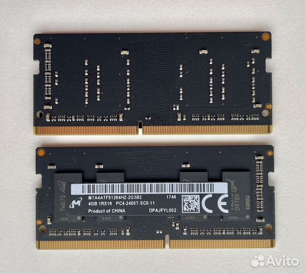 Память 2х4 DDR4-2400MHz sodimm