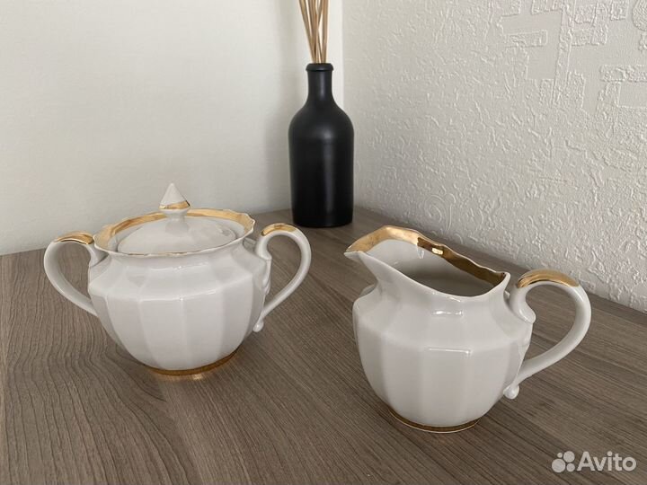 Сервиз чайный Золотая лента дфз Вербилки фарфор