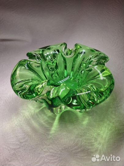 Винтажная вазочка Богемское стекло