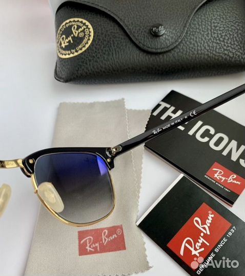 Очки ray ban clubmaster пепельный