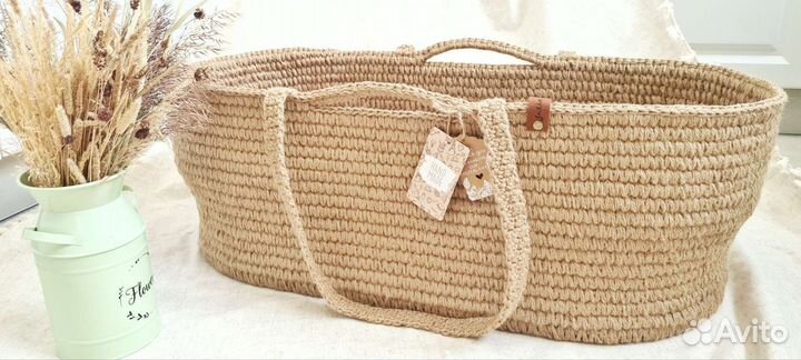 Вязаная люлька для новорожденных