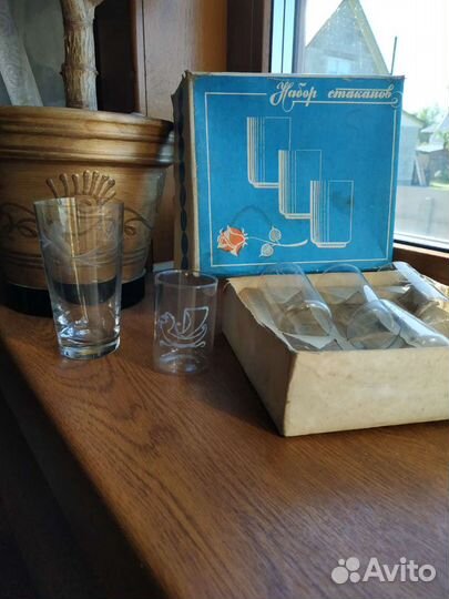 Ваза. Стаканы. Стопки. молочная бутылка СССР