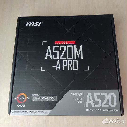 Материнская плата AM4 MSI A520M-A PRO