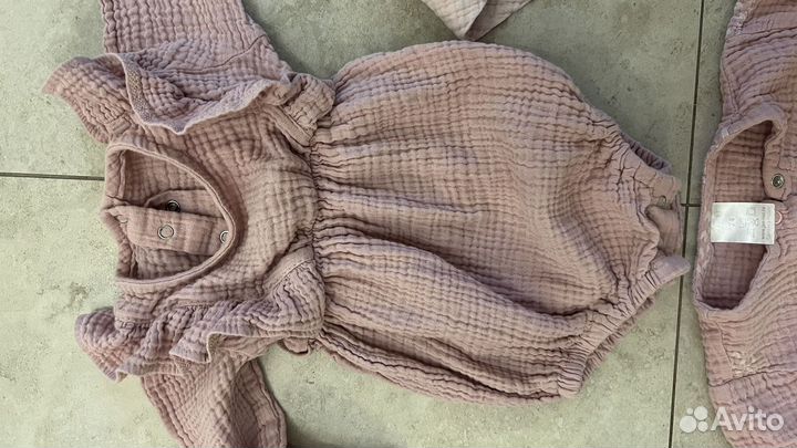 Муслиновые боди для девочки 68-74