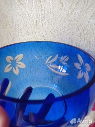 Ваза СССР cobalt кобальт салатница