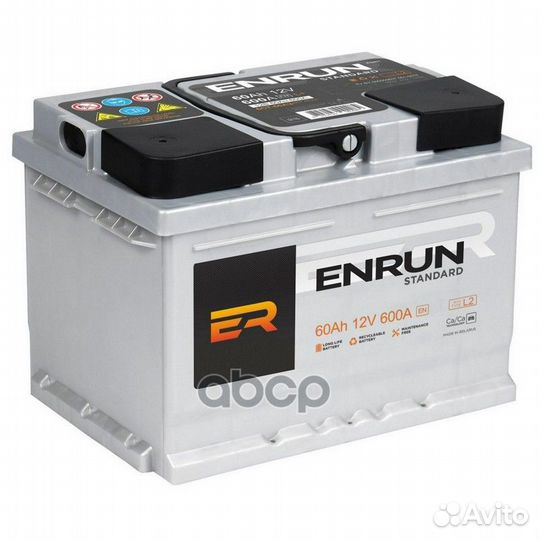 Аккумулятор enrun Standart 60 А/ч Прямая L+