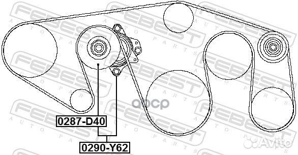 Натяжитель ремня навесного оборудования Febest