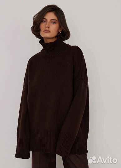 Идеальный шерстяной свитер, шоколадный Voishe