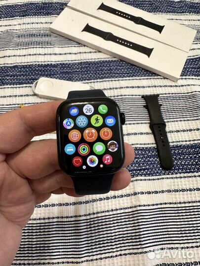 Apple Watch 7 45 mm Blue Ростест 90% акб