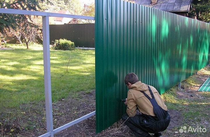 Забор металлический работа по договору быстро