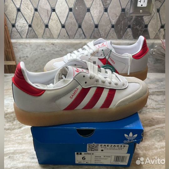 Adidas Sambae White Better Scarlet Gum