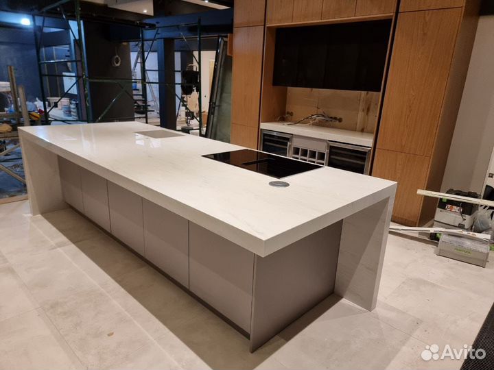Столешница из искусственного камня с замером