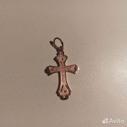 Крестик Sokolov золото 585 пробы с фианитами