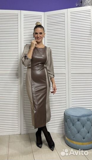 Платье женское новое трикотажное миди 42 44