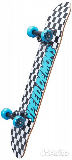 Скейтборд speed demons checkers Black/Blue 7.25&q