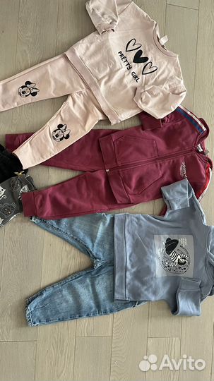 Большой пакет вещей для девочки 98