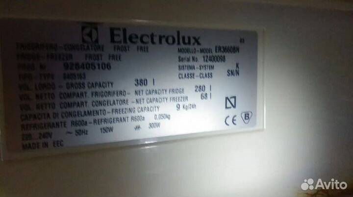 Холодильник Электролюкс на запчасти