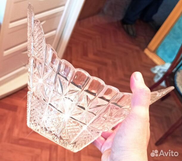 Ваза хрустальная СССР, конфетница