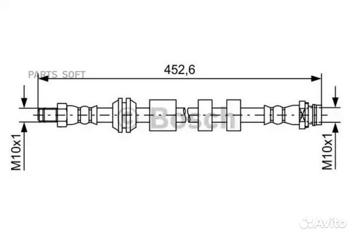 Bosch 1987481741 1 987 481 741 шланг тормозной пер
