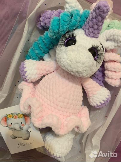 Мягкая игрушка единорог плюшевый единорог