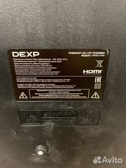 Материнская плата телевизора dexp F431