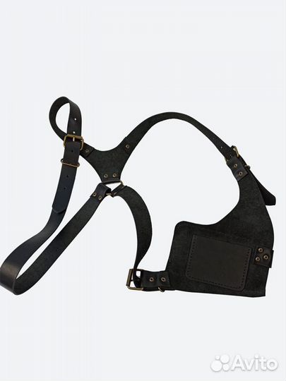 Кобура наплечная для телефона натуральная кожа