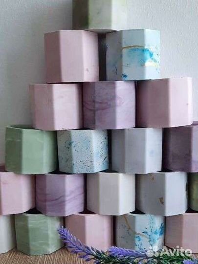 Кашпо подсвечники из гипса