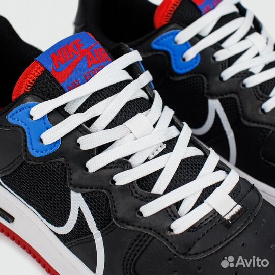 Nike Air Force 1 React Black White Red