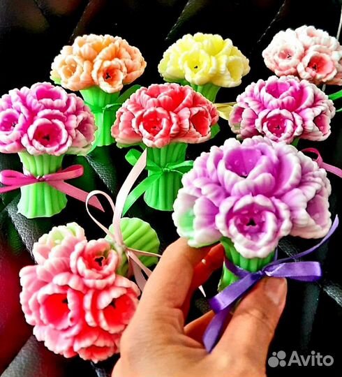 Мини букет из мыла ручной работы