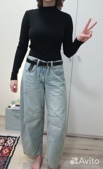 Джинсы-барелли befree