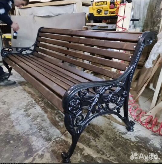 Скамейка садовая чугунная