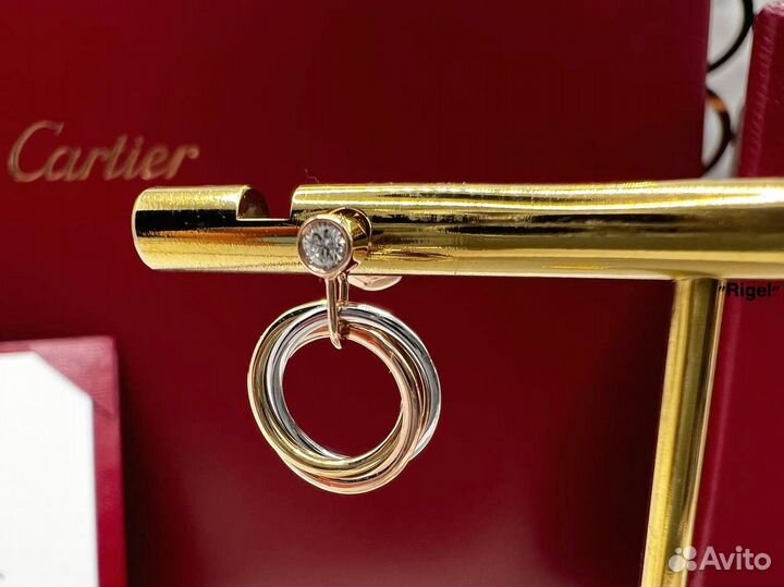 Cartier Trinity Серьги с бриллиантами