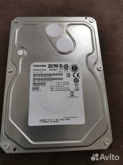 HDD Toshiba MK0502tskb 500Gb (Sata-II)