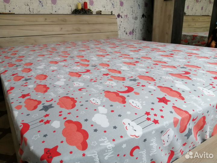 Натяжная фланелевая простынь