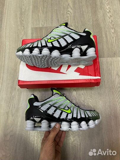 Кроссовки Nike Shox TL Wolf Grey Lime (41-45)