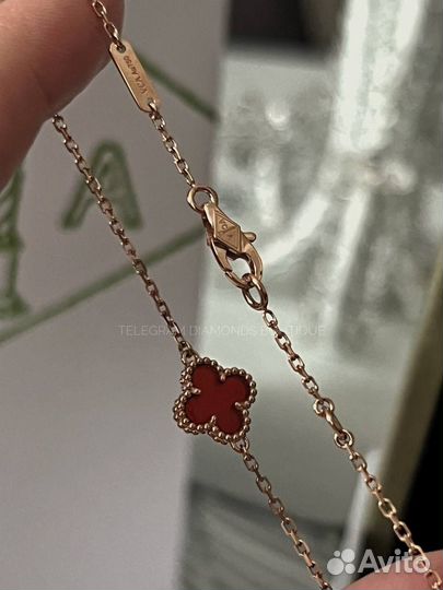 Браслет van cleef & arpels sweet alhambra розовое