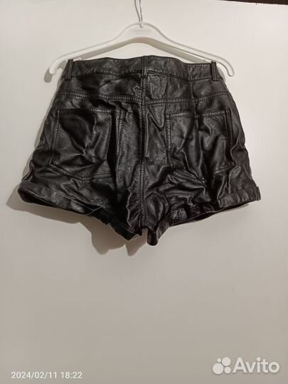 Платье, шорты кожанные