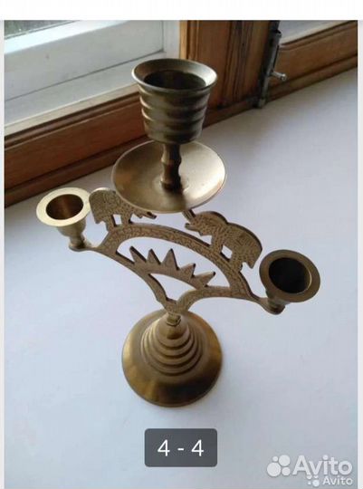 Бронзовый подсвечник из Индии 