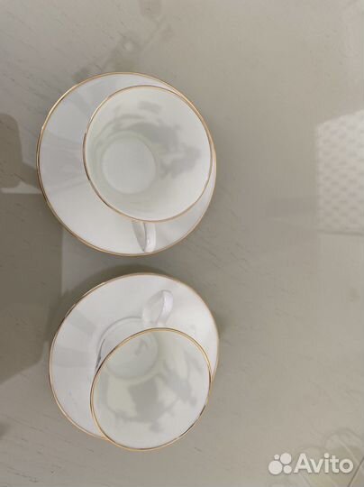 Кофейная пара ифз костяной фарфор